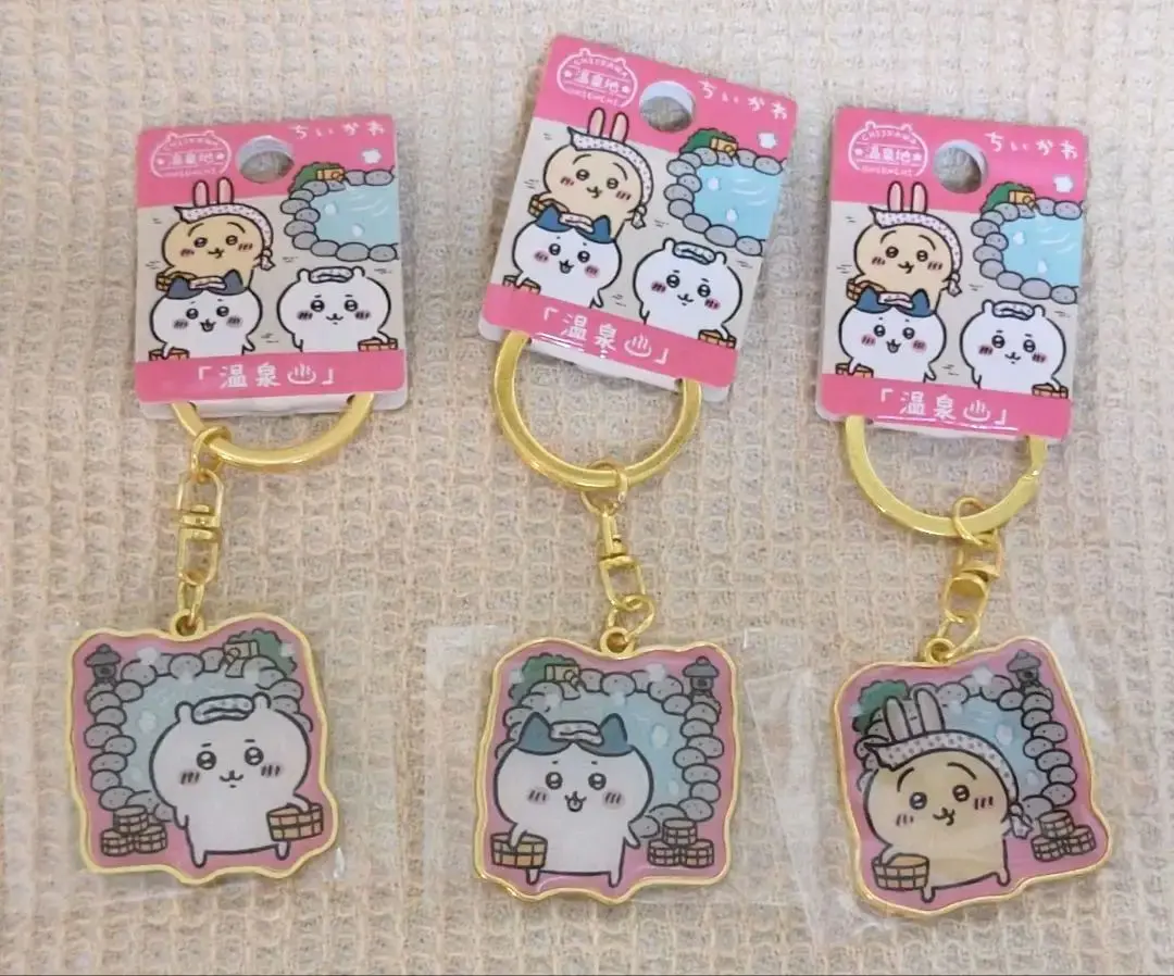 Thumbnail of Chikawa Local Keychain - Hot Spring - Hachiware - Usagi