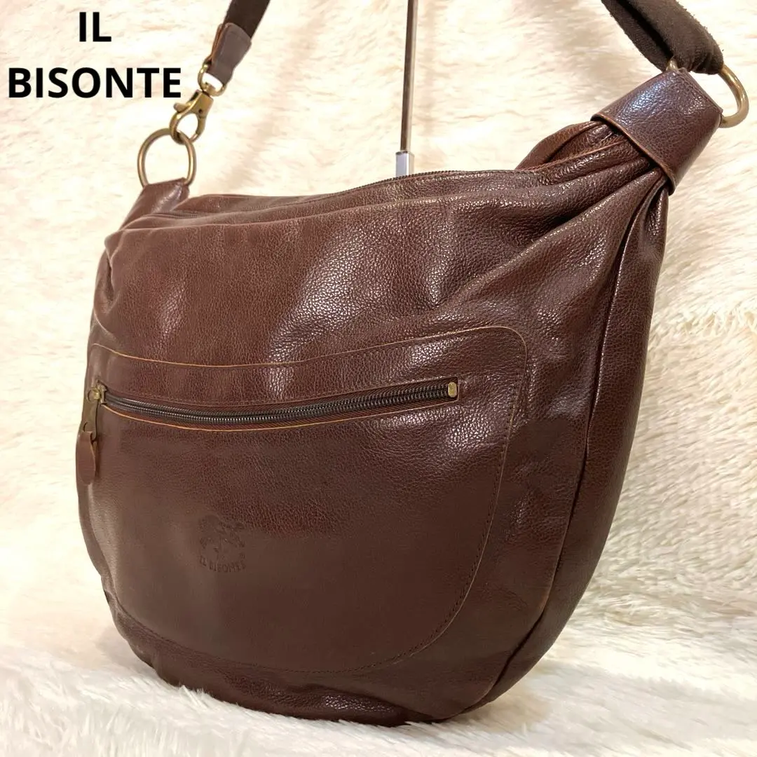 Thumbnail of IL BISONTE shoulder bag, brown, leather