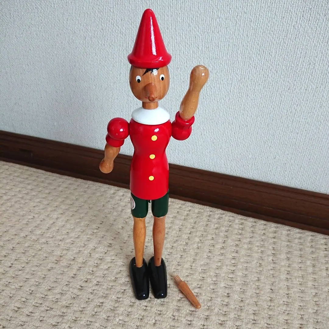 Thumbnail of Pinocchio Wooden Figure, Approximately 37cm Tall, Made in Italy