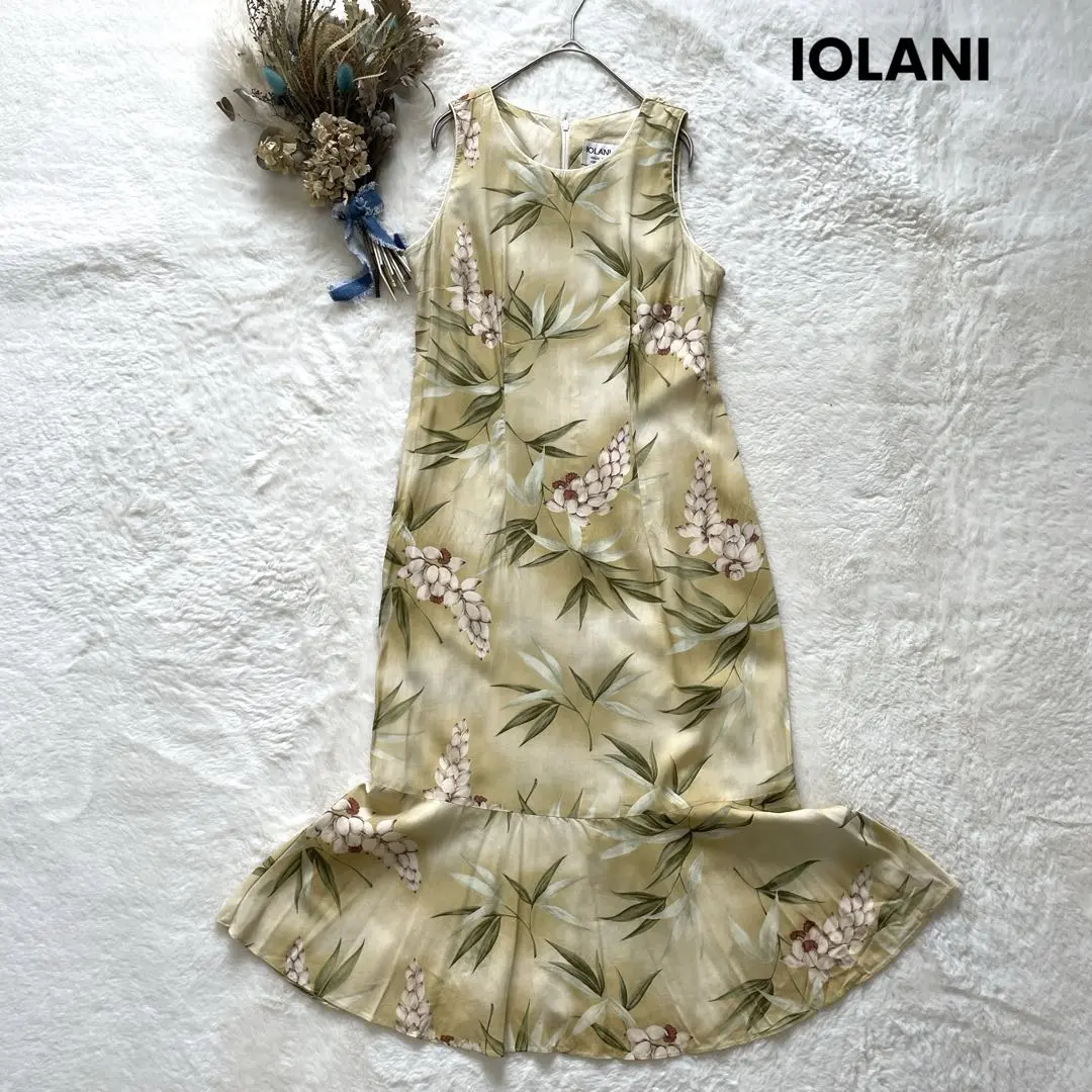 IOLANI イオラニ ハワイアン ロングノースリーブ ドレス ⭐️ IOLANI ワンピース S イオラニ ハワイアンドレス - メルカリ