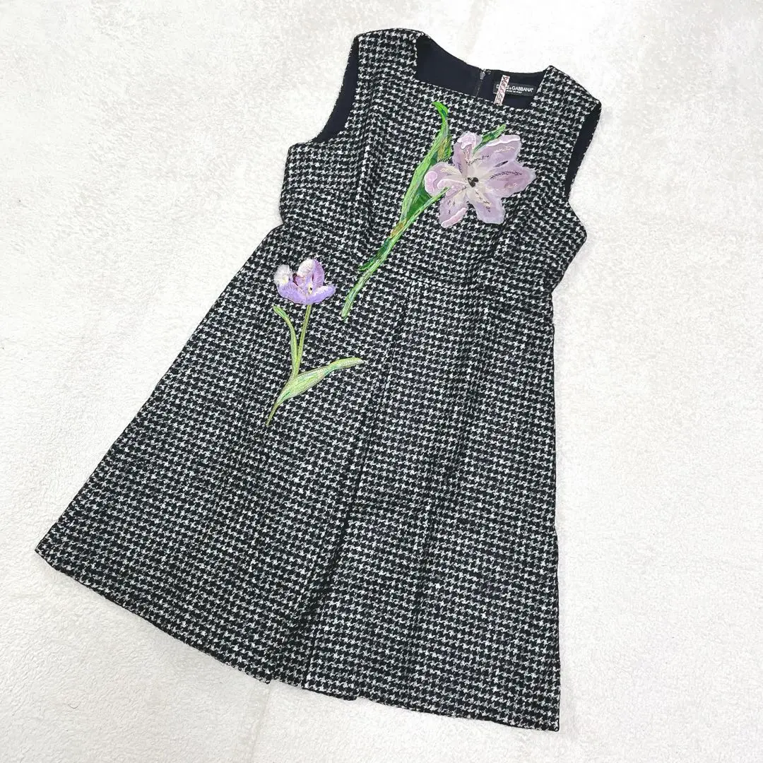 美品◇ Dolce & Gabbana 花卉貼花直筒迷你裙 的縮圖