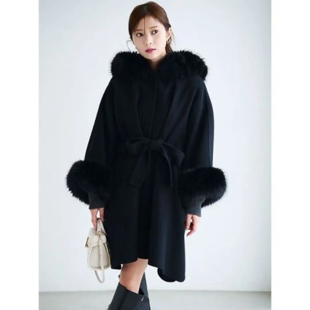 【新品】　セルフォード　ファーポンチョ　ホワイト　白　コート　ファーコート CELFORD｜ファーポンチョコート | Rakuten Fashion(楽天