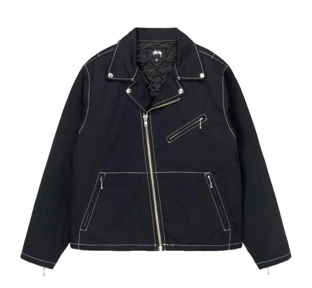 中古　stussy Schott コラボ レザー シングルライダースジャケット レザージャケット コラボライダー OLD STUSSY Schott 90sス