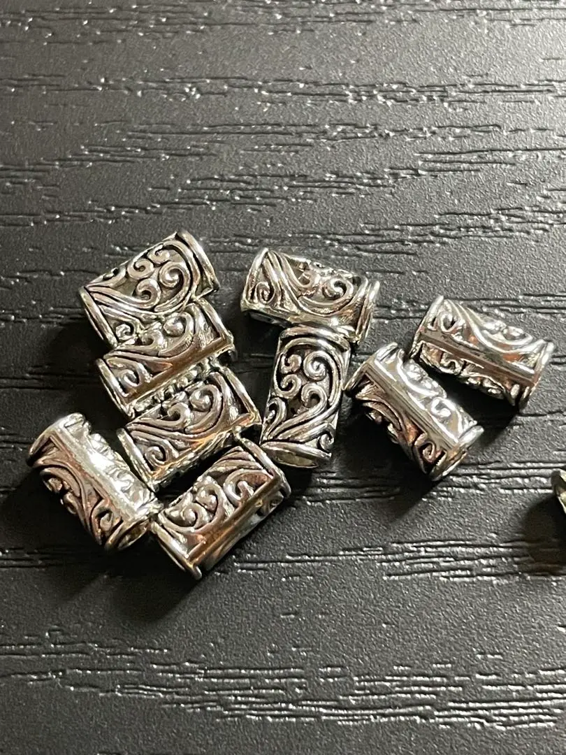 Thumbnail of Accessory parts, metal beads, alloy, metal, beads, cylinder, handmade