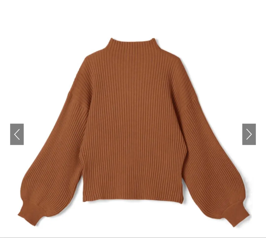 Thumbnail of GRL Volume Sleeve Mock Neck Knit Top [k8217v]