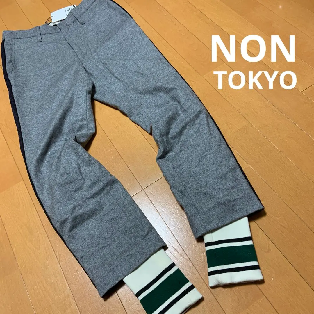 nontokyo ノントーキョー フリルパンツ　カーキ FRILL TRACK PANTS (BROWN) – NON TOKYO