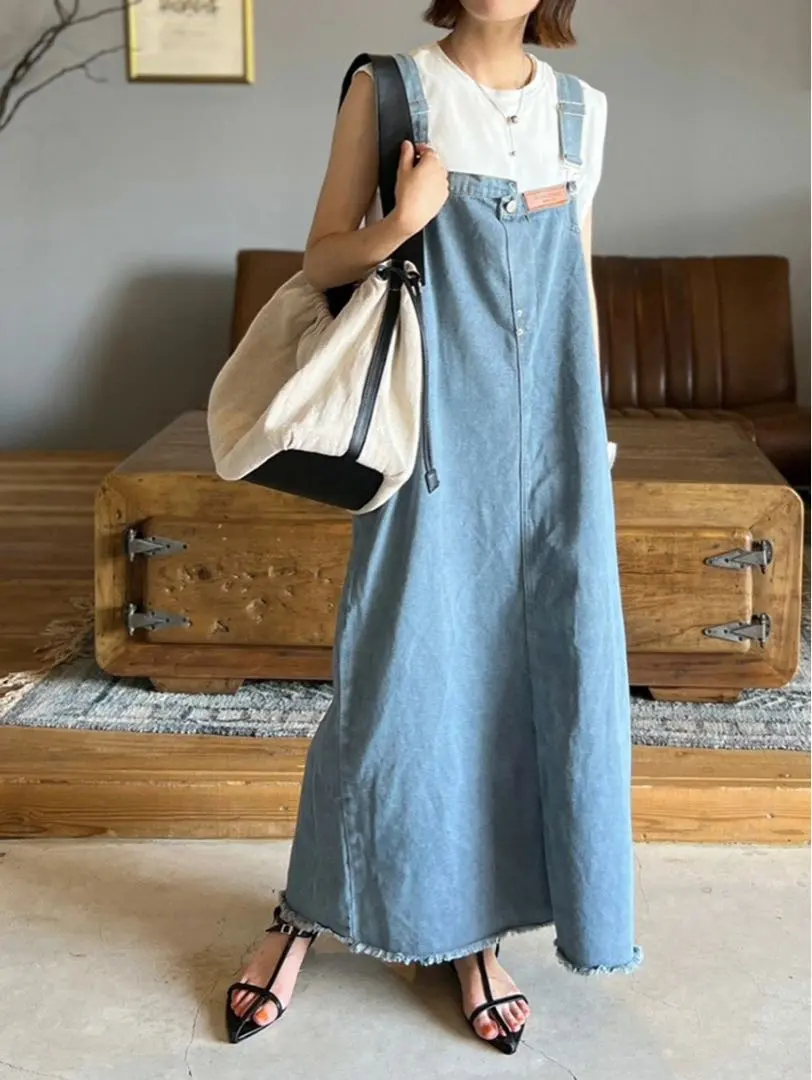 Thumbnail of Denim overall skirt