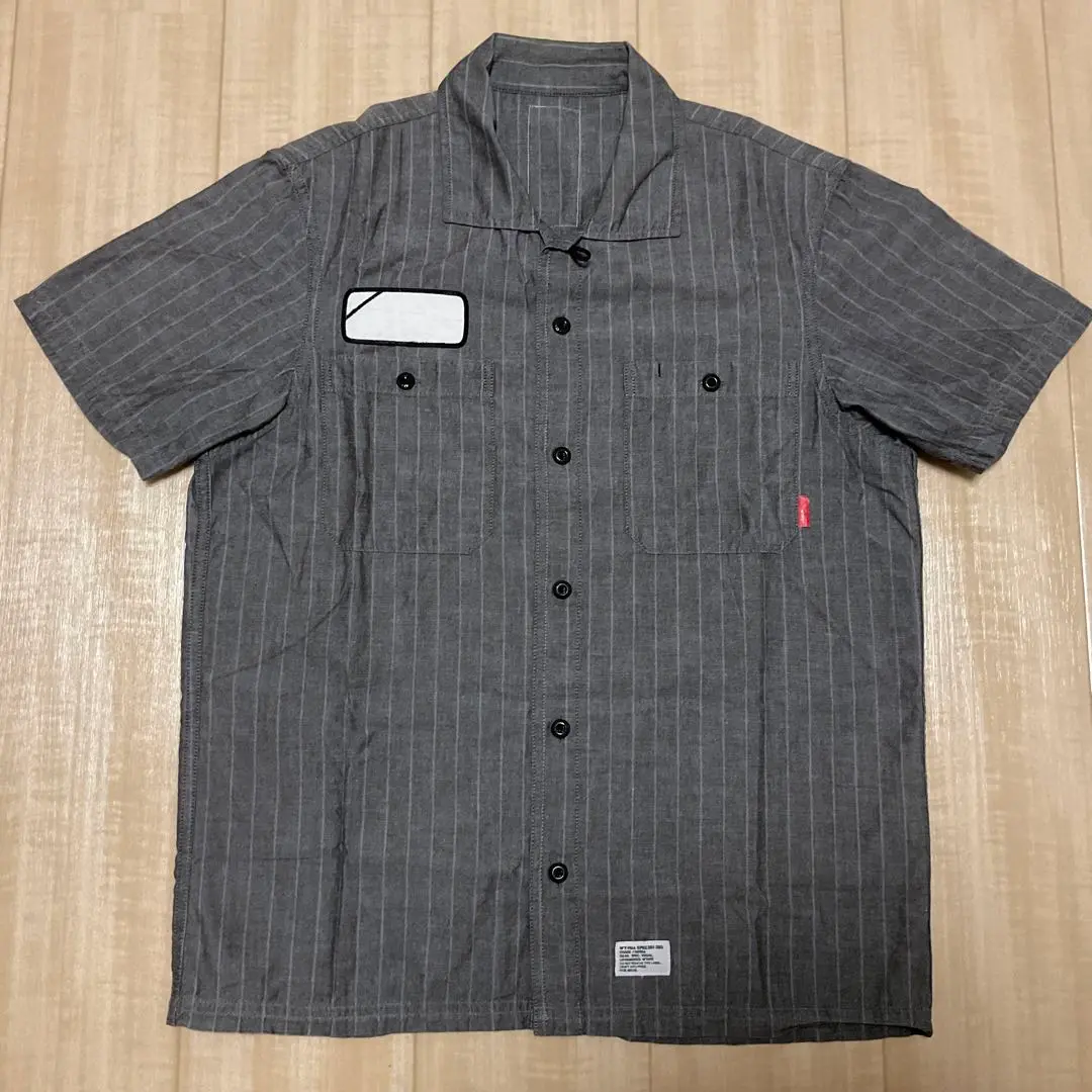 超美品WTAPS VATOS ブルーストライプ半袖シャツ WTAPS SODA SS Shirt ストライプ 半袖 ワーク シャツ - メルカリ