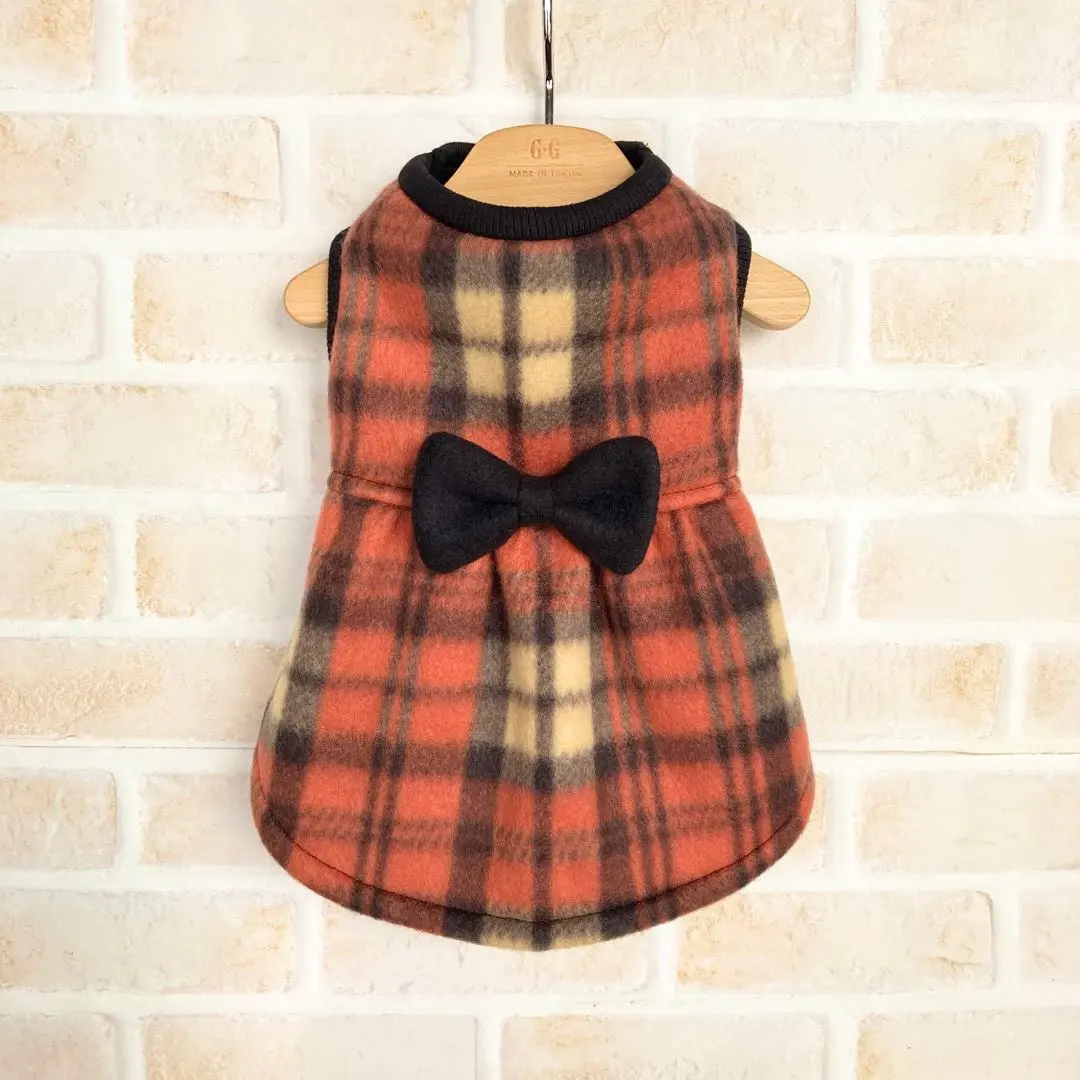 Thumbnail of Dog clothes, handmade, fleece pink check