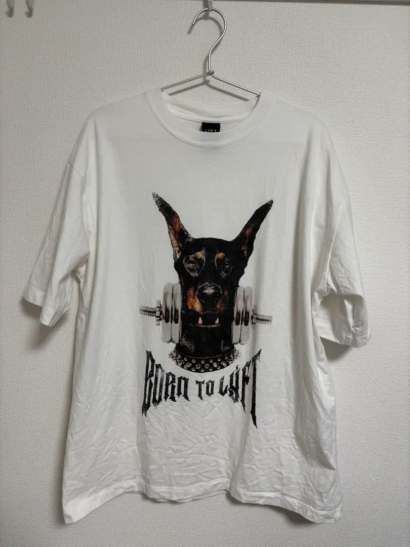 LYFT BORN TO LYFT ドーベルマン Tシャツ LYFTドーベルマン Tシャツ ブラックL