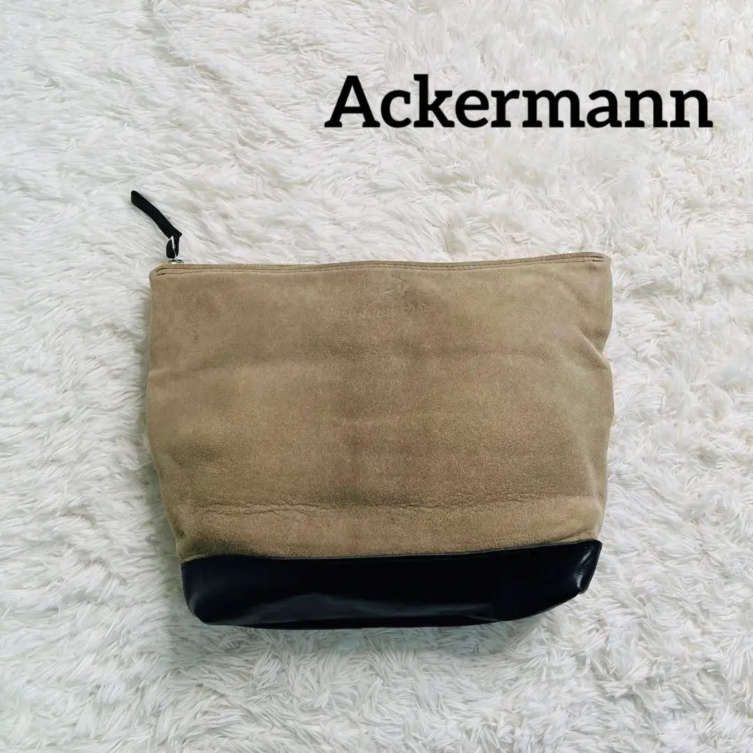 【極美品】Ackerman　アッカーマン　ショルダーバッグ　レザー コウ様用 アッカーマン Ackerman 革 鹿革 シャモア革 ショルダー