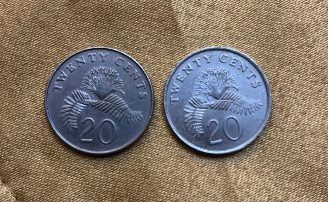 3298【シンガポール】20セント　硬貨　コイン　古銭　500枚セット Yahoo!オークション - 【シンガポール 20セント 硬貨/2018年