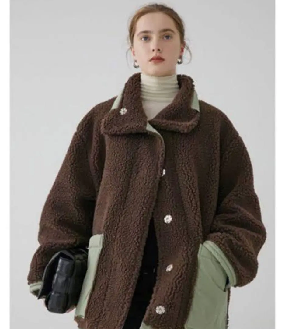 【大幅値下げ】Fano Studios ボリュームファーコート Fano Studios】Horn buckle fur duffle coat FD20W237