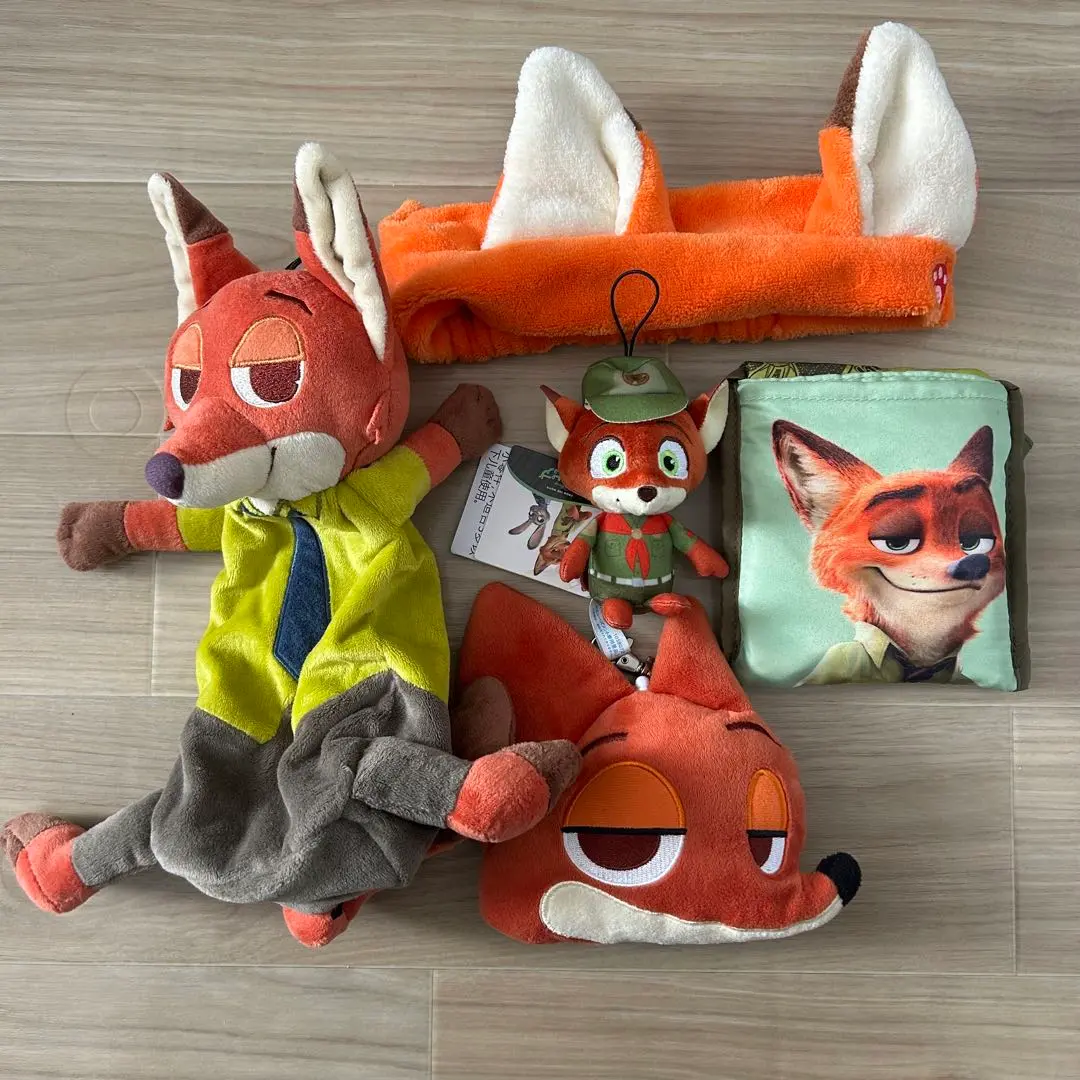 ニック　カチューシャ　マフラー　ぬいぐるみショルダー　　パスケース 4点セット ニックカチューシャマフラーぬいぐるみショルダーパスケース 4点