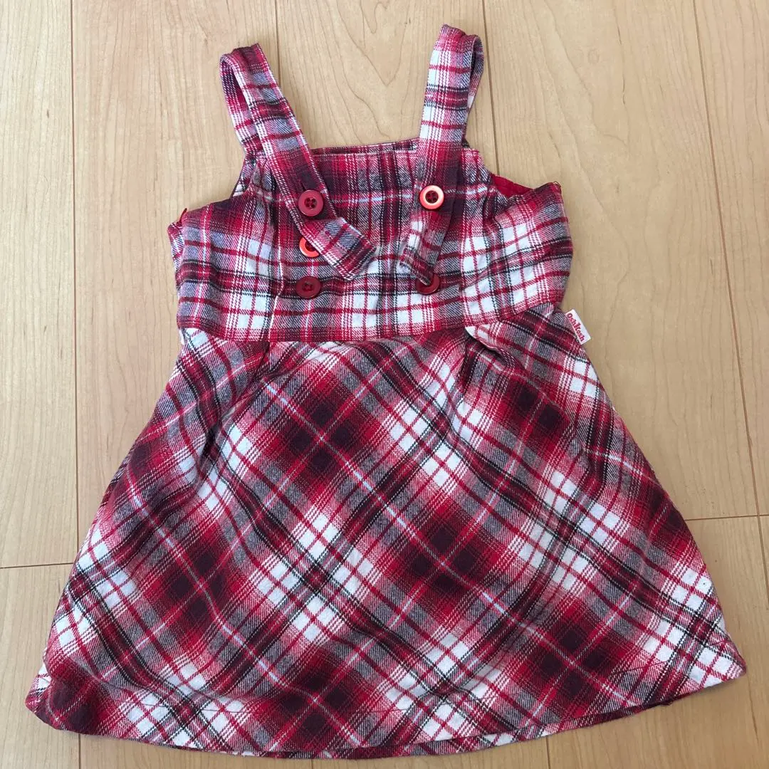 Thumbnail of OshKosh jumper skirt, size 95, red check