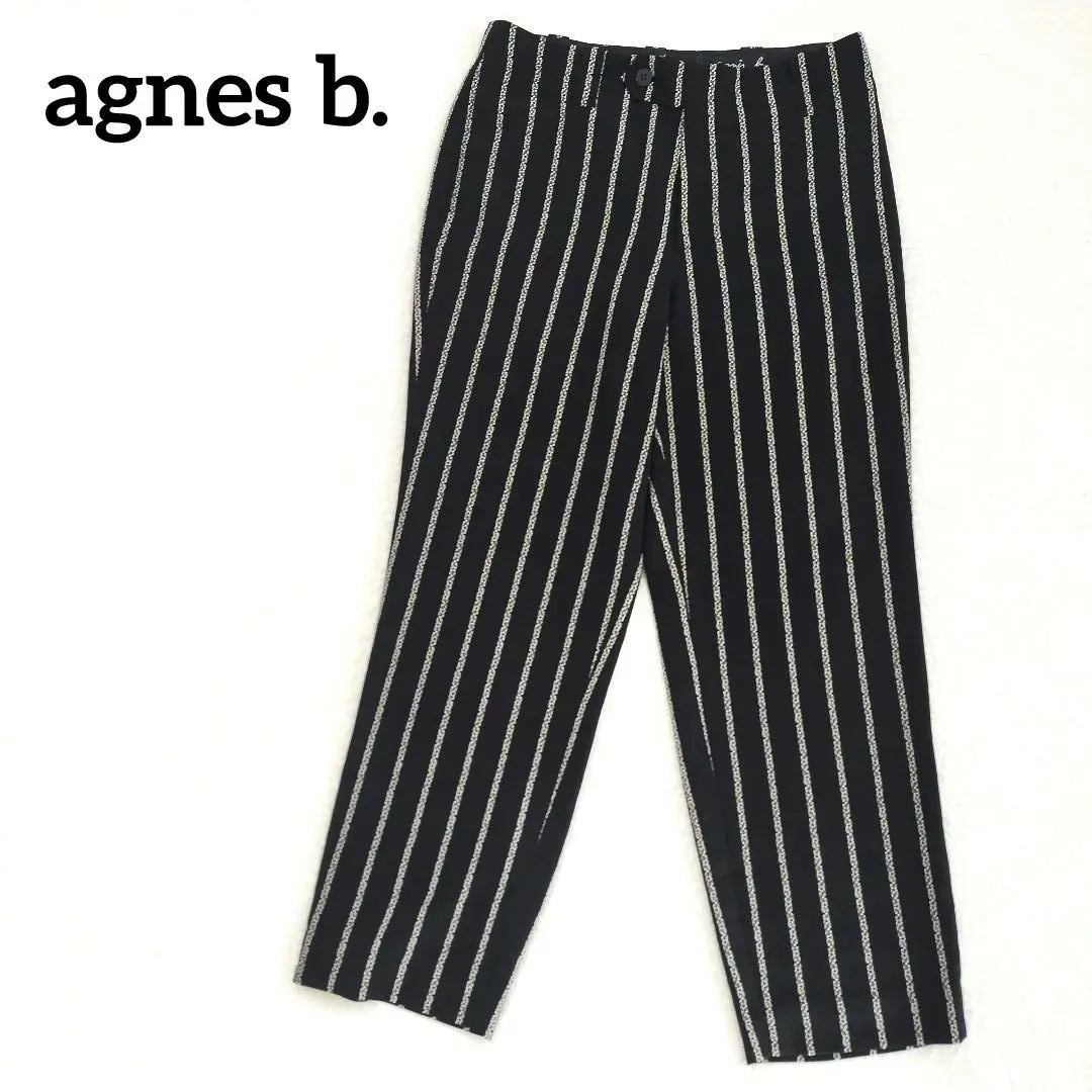 agnes b. PANTALON ストライプパンツ フレンチカジュアル 2025年最新】Agnes b 柄・デザイン：ストライプ レディース