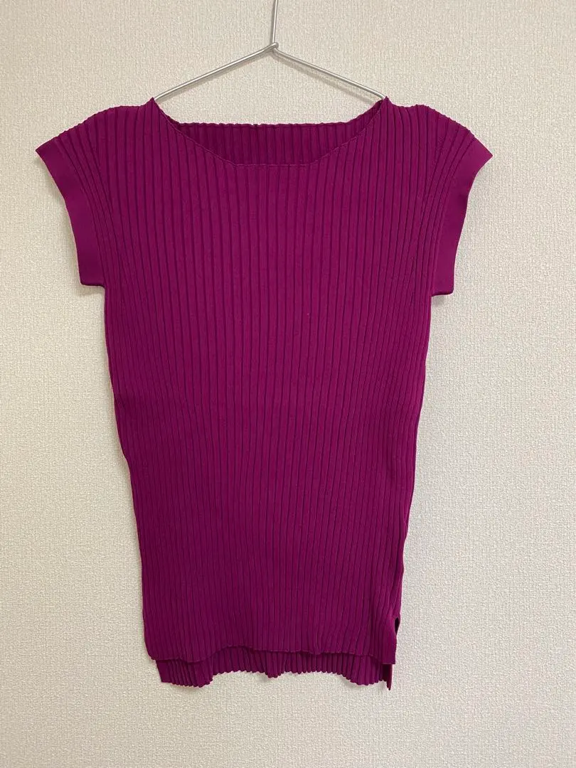 Thumbnail of BARNYARDSTORM Purple Ribbed Knit Short Sleeve