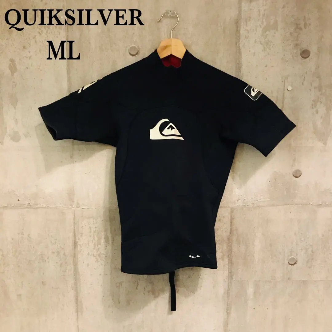 QUIKSILVER タッパー　ジップアップ　サイズML 中古 クイックシルバー Quiksilver ブラック タッパー Lサイズ - メルカリ