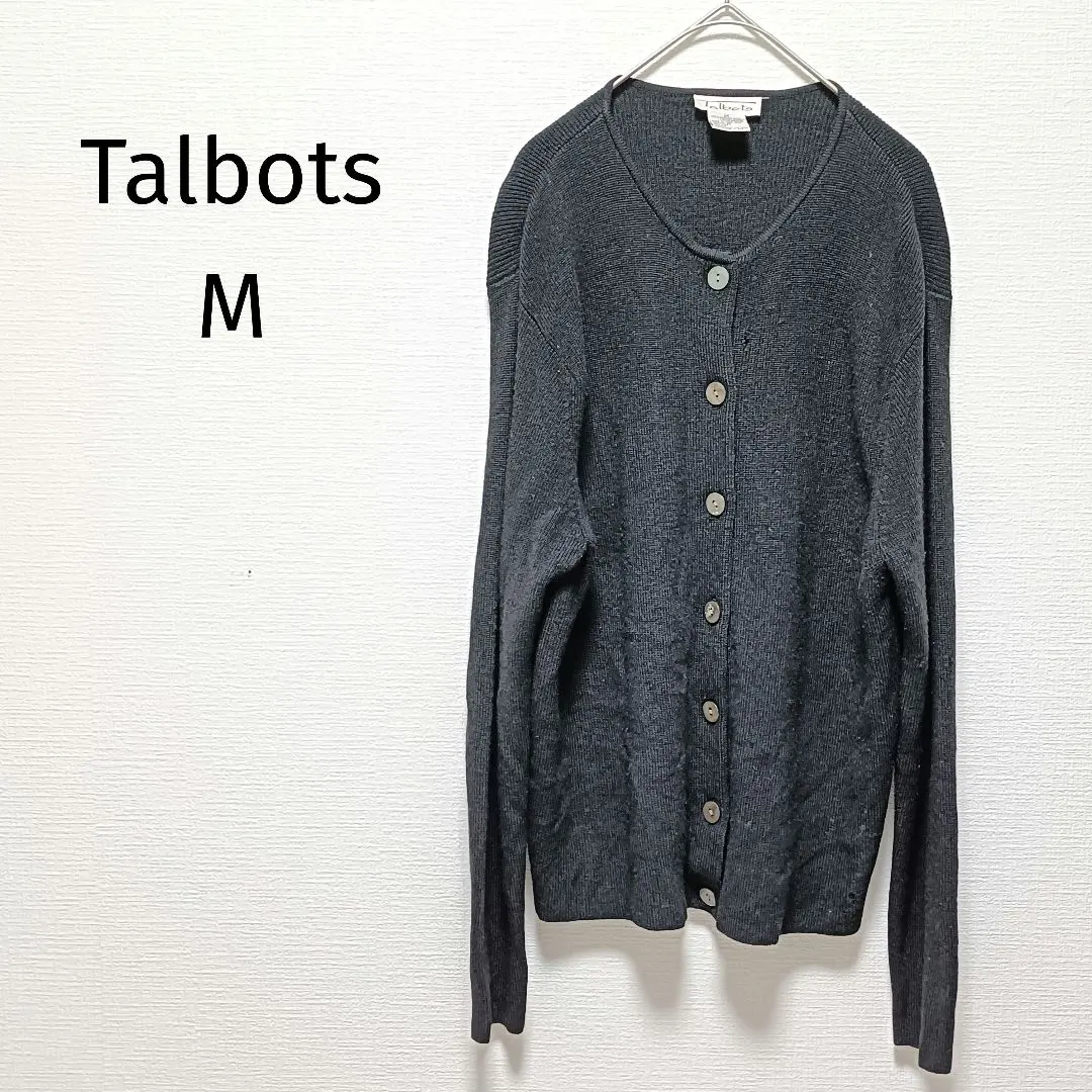 Thumbnail of ❤ Talbots 100% Merino Wool Cardigan, Black, Size M