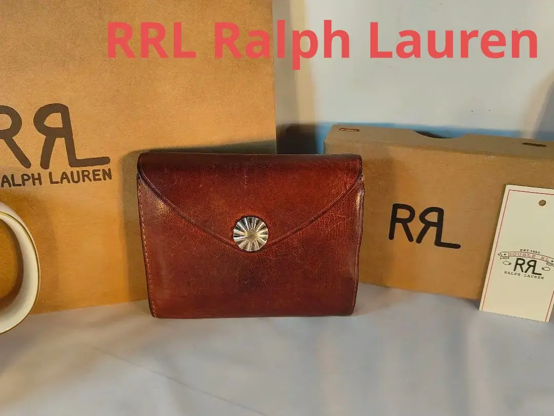 RRL ブラウンの二つ折り財布 2025年最新】DOUBLE RL カラー：ブラウン系 二つ折り財布の人気