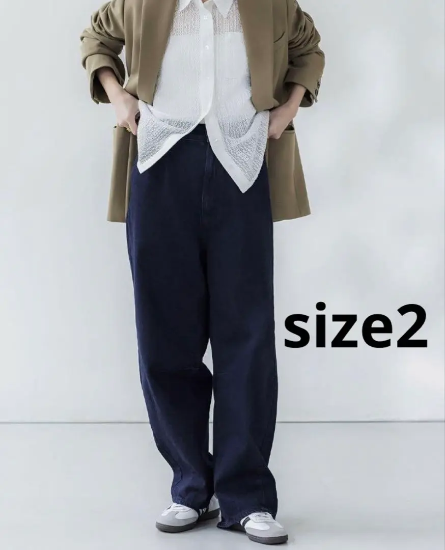 新品未使用　crewre ソフトカーヴィデニムスラックス 　size3 size3】ソフトカーヴィデニムスラックス - メルカリ