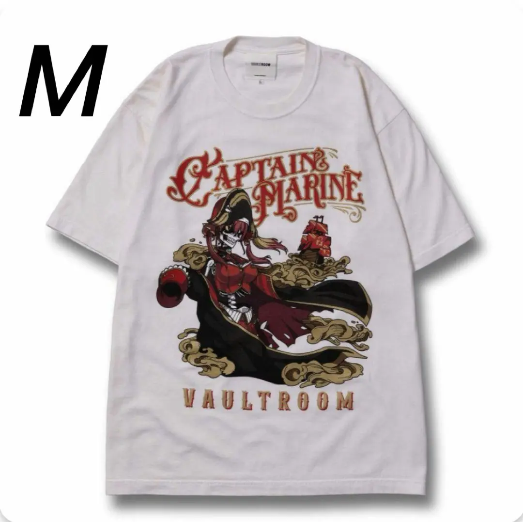 美品　宝鐘マリン ボルトルーム CAPTAIN TEE CHARCOAL M vaultroom × 宝鐘マリン – VAULTROOM