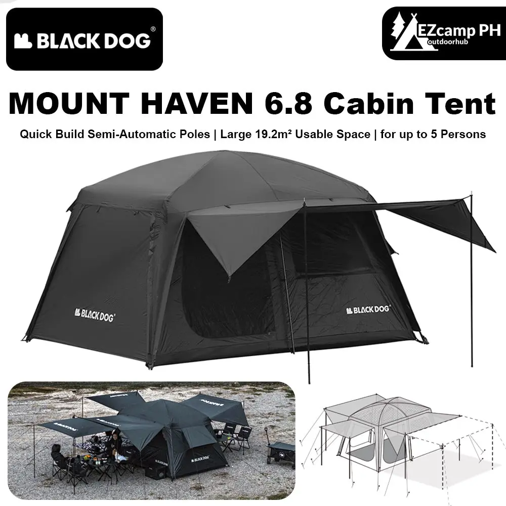 ネイチャーハイク　BLACK DOG BD-ZP005 黒豹　ブラック テント BLACKDOG 2-doors 4-window Auto Tent ブラックドッグ 2ドア 4