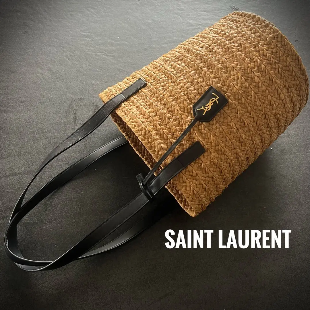 サンローラン カゴバッグ ショルダーSaintLaurent ラフィア YSL パニエ（スモール/ラフィア） | Saint Laurent サンローラン