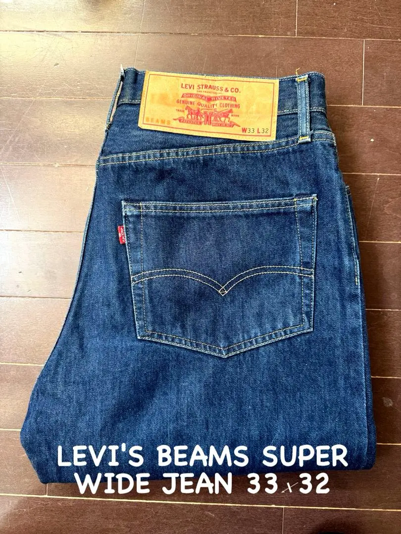 仮*人様 【最安】LEVI’S (R) × BEAMS SUPER WIDE セ Levi's® X Beams Super Wide Fit Men's Jeans - Dark Wash