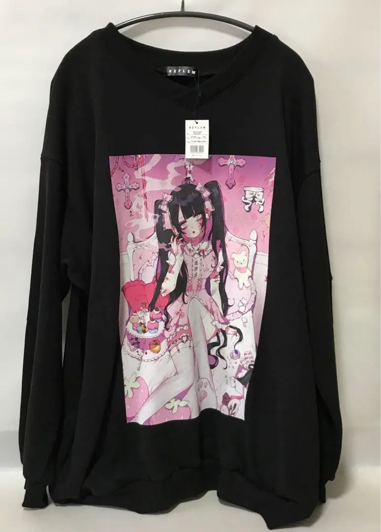 REFLEM × negi コラボTシャツ ピンク×ブラック REFLEM（レフレム）の「『REFLEM/レフレム』REFLEM×negi コラボT