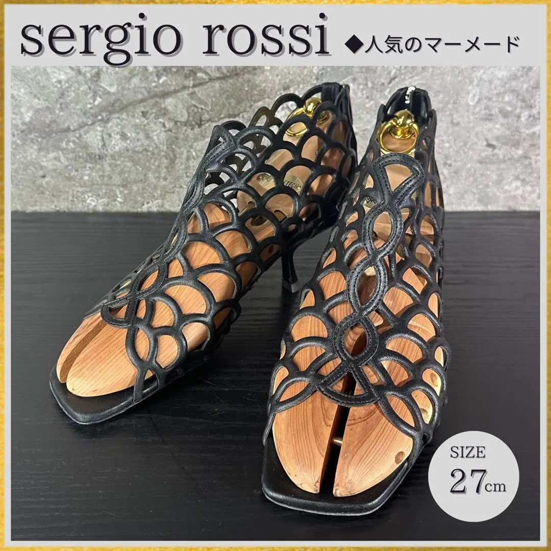 【Sergio Rossi】SR MERMAID コンマヒール レザー サンダル sr Mermaid – Sergio Rossi