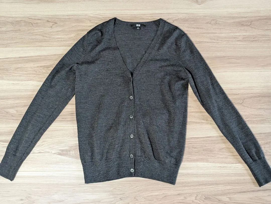 Thumbnail of UNIQLO Dark Gray Cardigan Long Sleeve