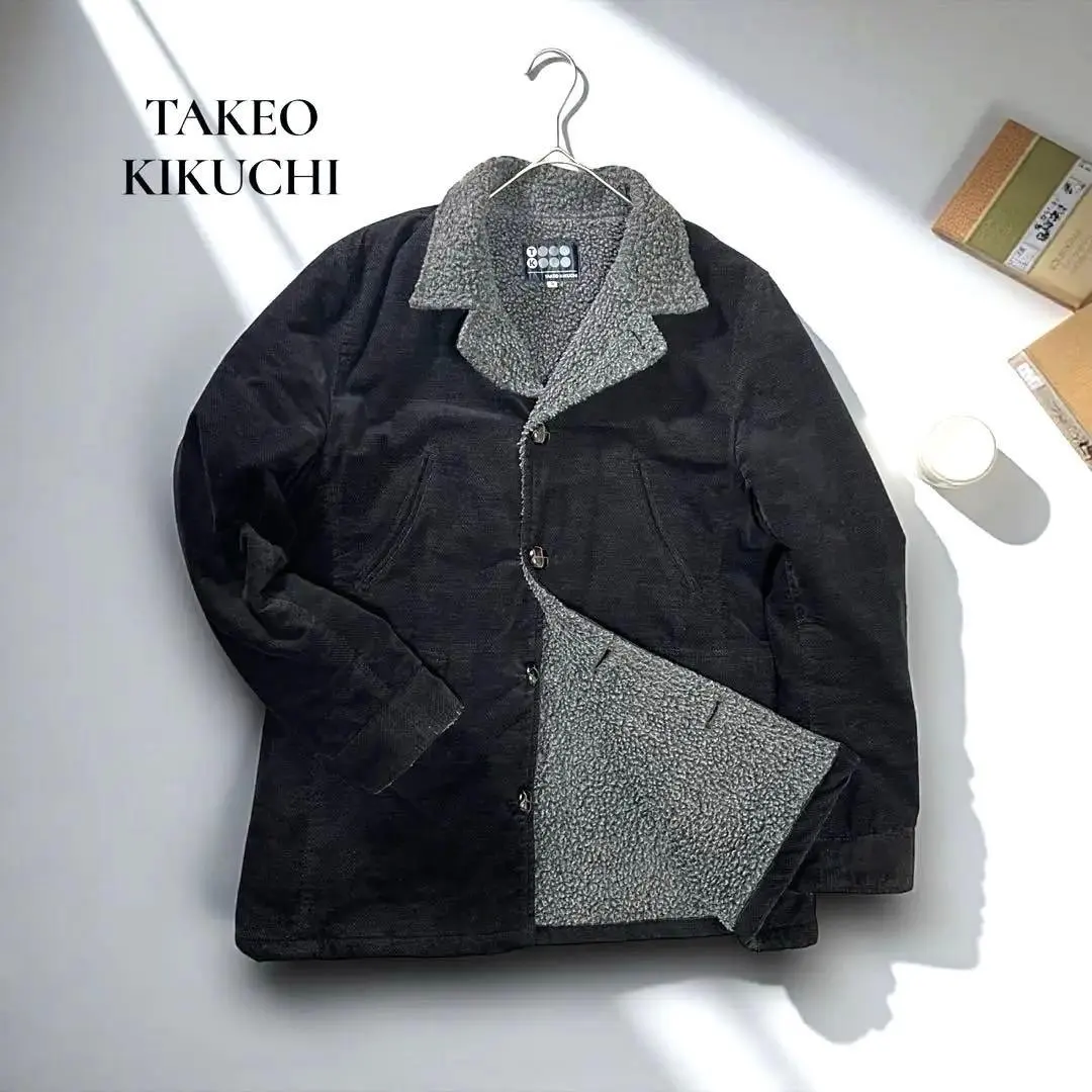 ★TAKEO KIKUCHI 羊毛外套【3】外套 領子黑色 3499D 的縮圖