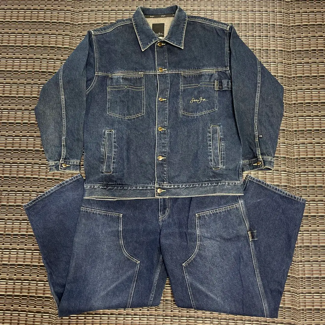 90s SeanJohn 濃淡 セットアップ デニムジャケット バギーパンツ 90s SeanJohn 濃淡 セットアップ デニムジャケット バギーパンツ