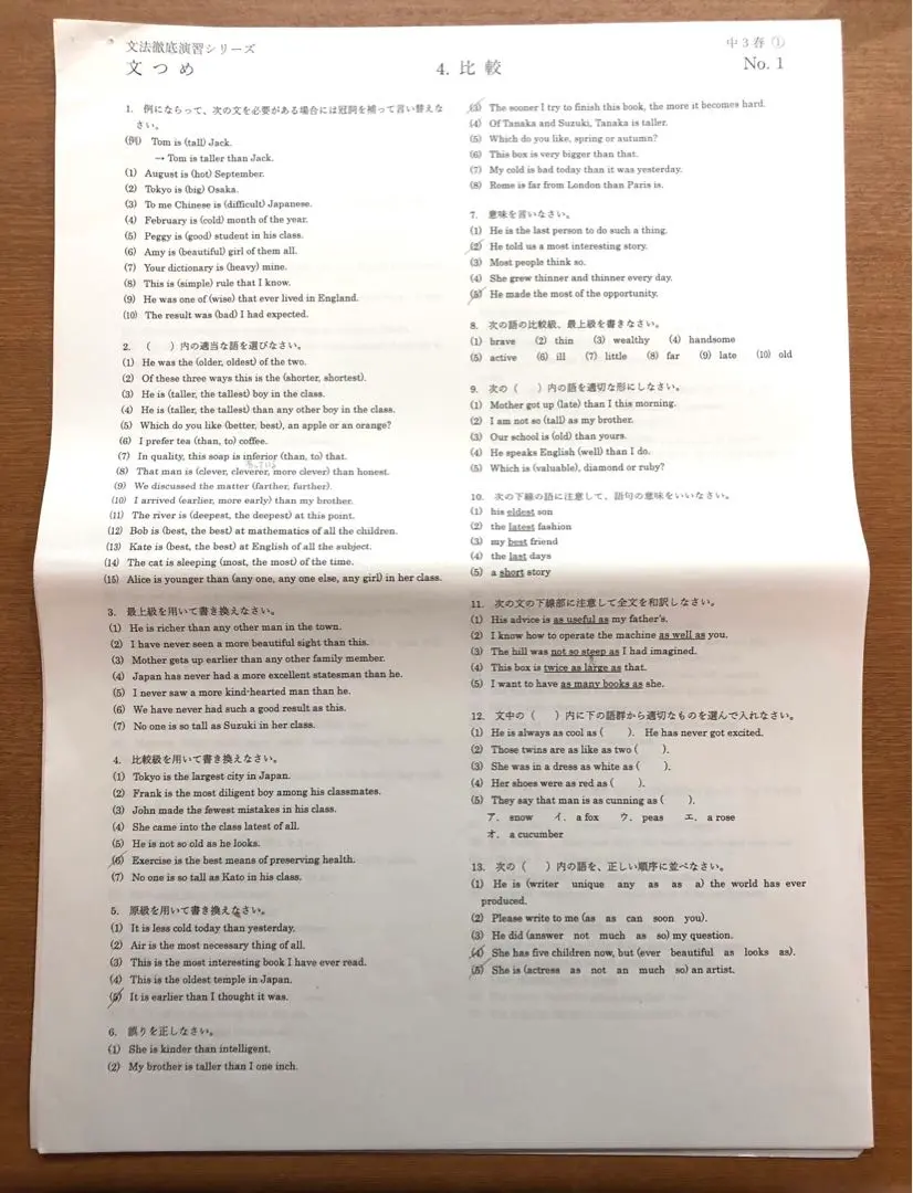 平岡塾　英語　訳文法　冊子 平岡塾英語訳文法＆合格体験記冊子 - メルカリ
