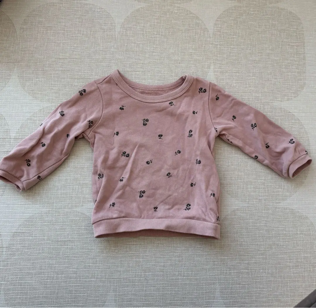 Thumbnail of Nishimatsuya, pink, floral sweatshirt, 80cm