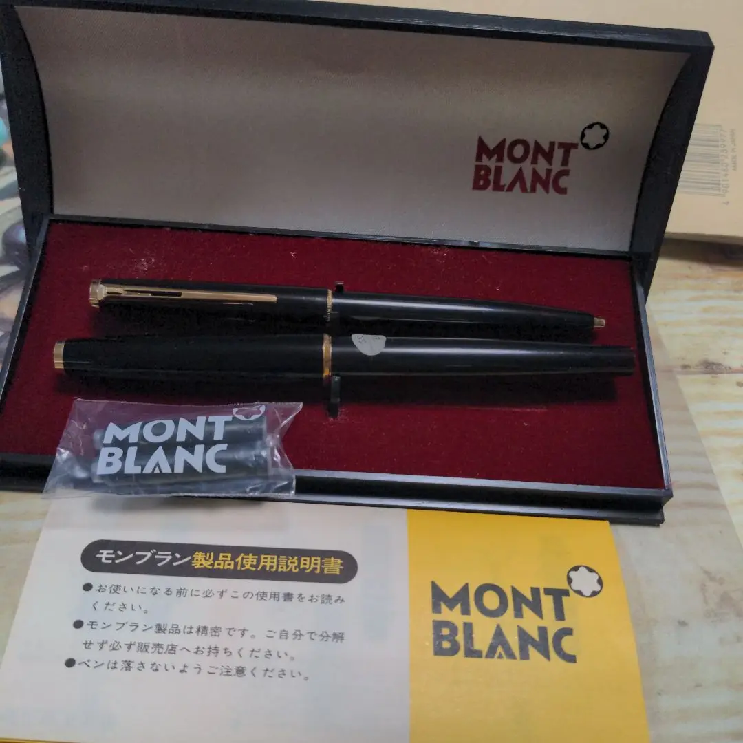 【希少】モンブラン 310EF アンティーク万年筆 ブラック&ゴールド　インク付 MONTBLANC (モンブラン) 万年筆 ブラック マイ