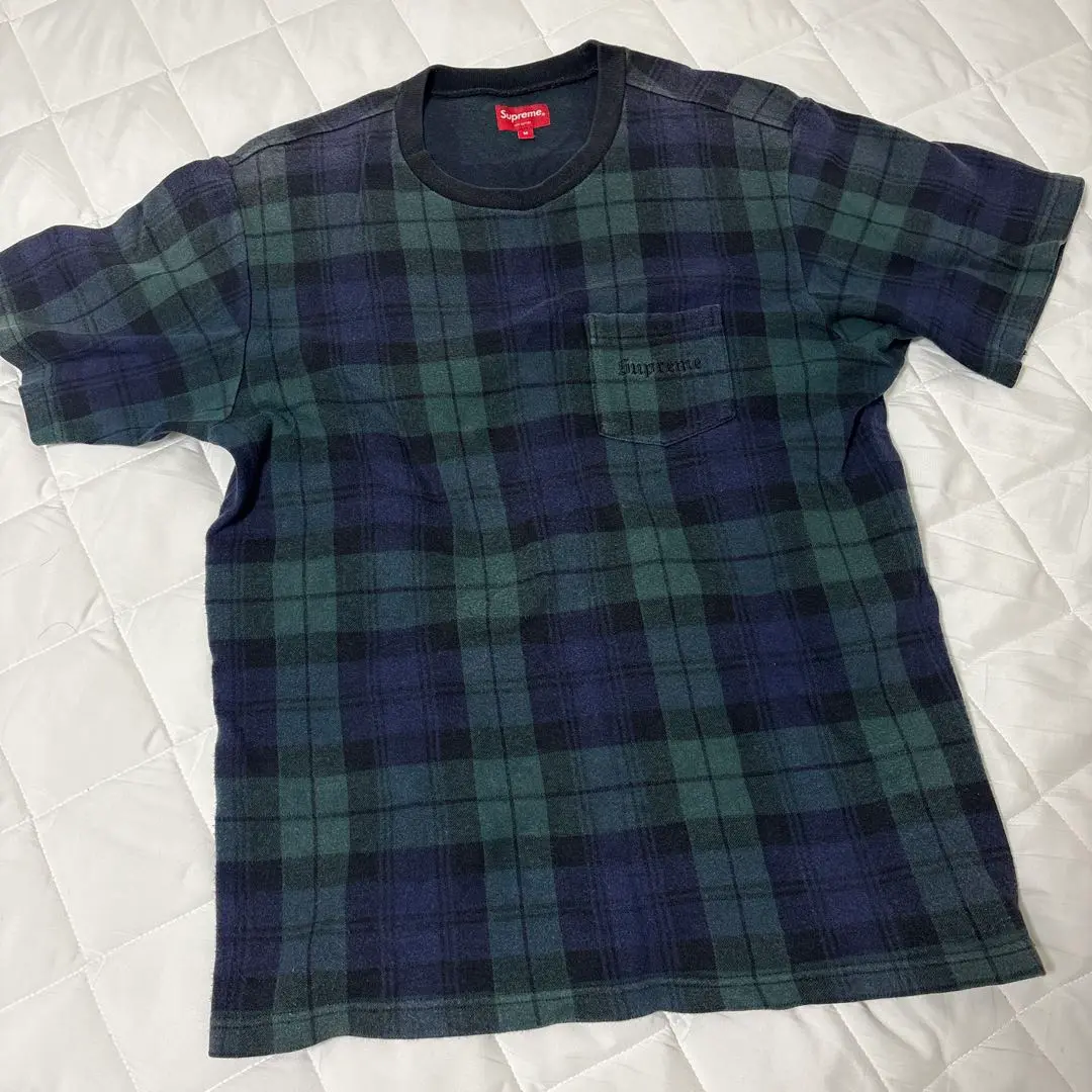 Supreme チェック柄ロゴ Tシャツ M 2025年最新】SUPREME 柄・デザイン：チェック メンズ Tシャツの