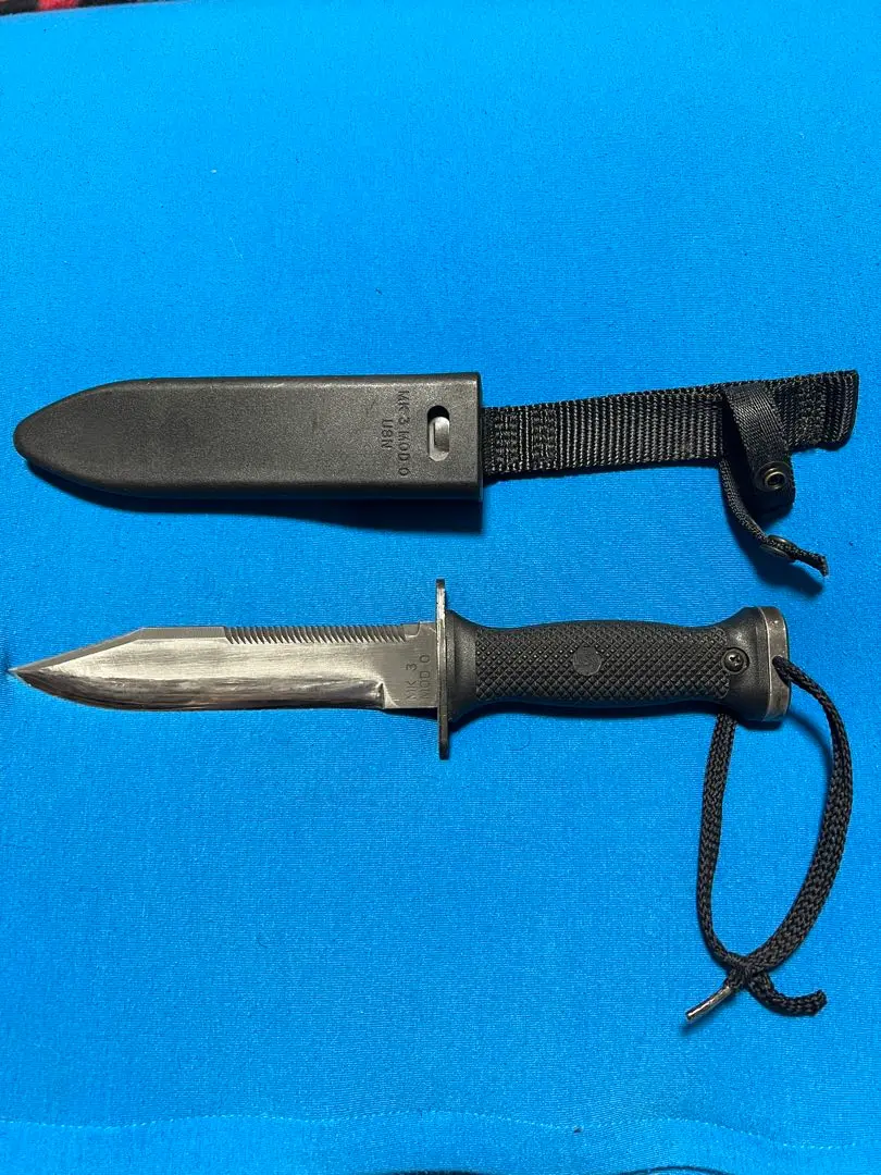 狩猟用　サバイバルナイフ　ケース付き　mk3 mod0 USN　キャンプ　アウトドア　ブラック　中古　ジャンク 2025年最新】Mk3 ナイフの人気アイテム - メルカリ