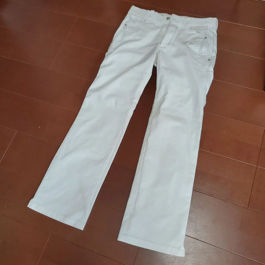 Thumbnail of Yonex White Straight Flare Leg Long Pants