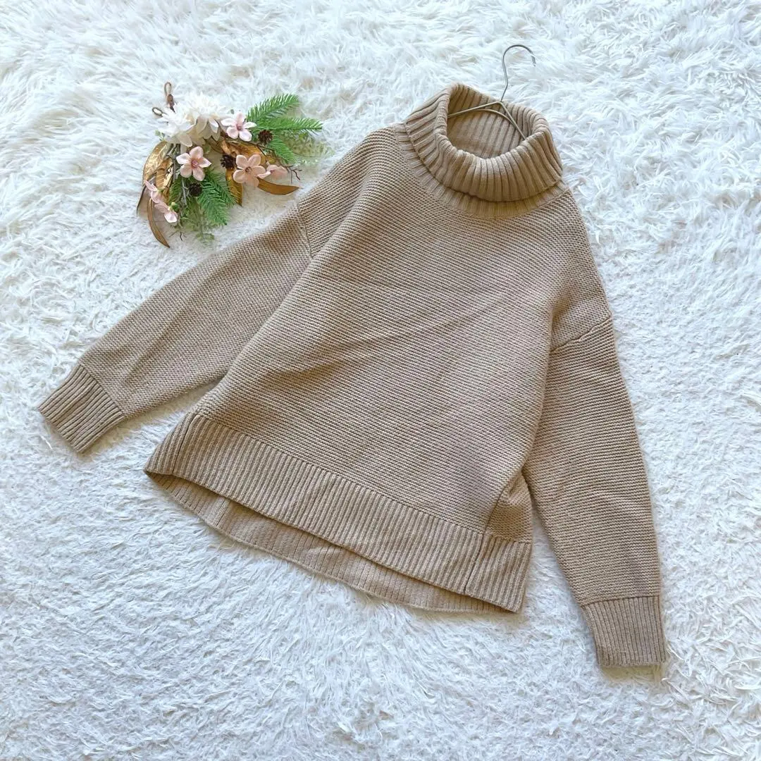 Thumbnail of ✨Unused✨ Global Work (S) Turtleneck Knit Wool Long Sleeve Sweater