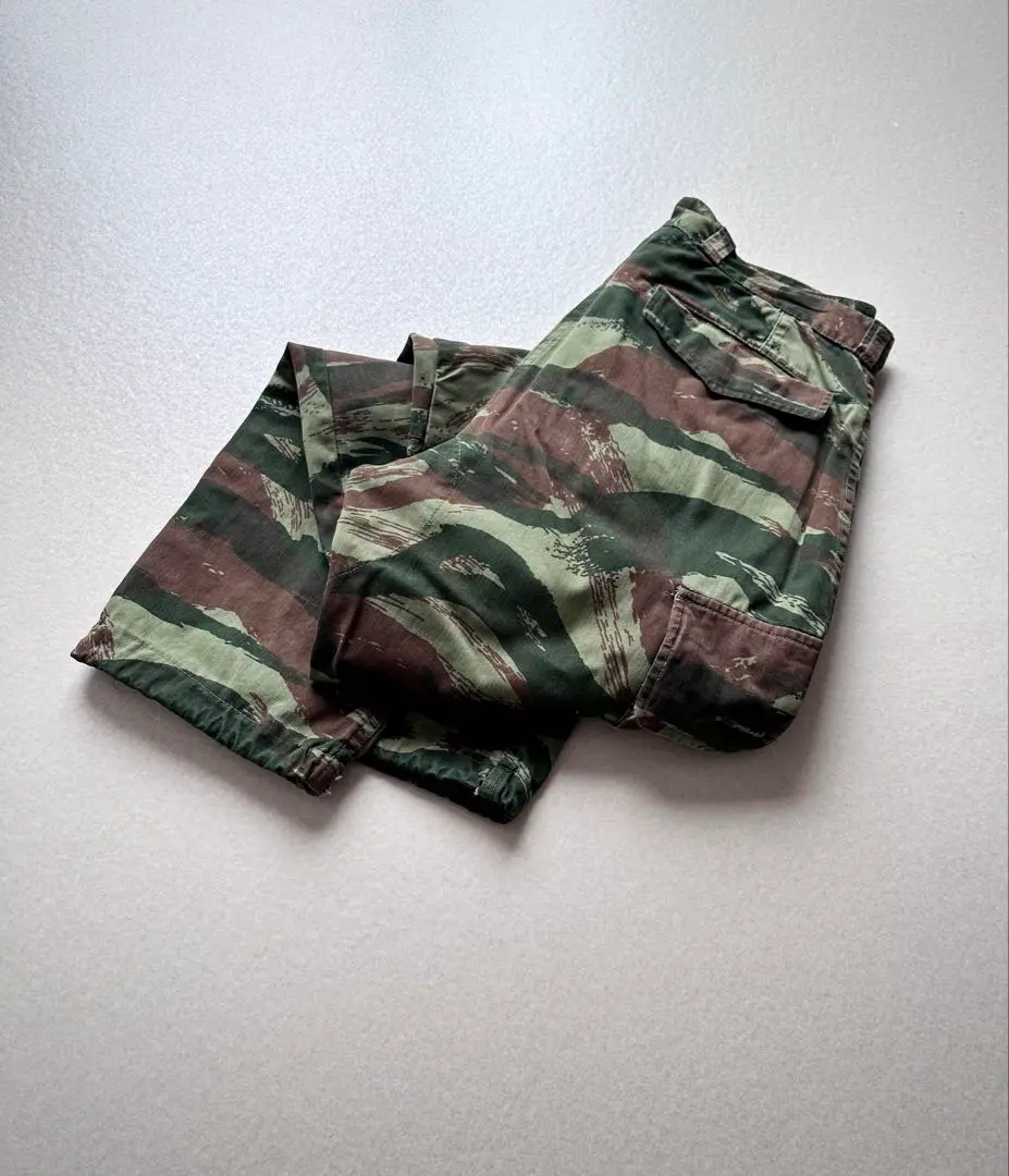 ［ランドね］ヴィンテージ フランス 軍幕 リザードカモ 美品 フランス軍 リザードカモ ポンチョ ツェルトバーン 軍幕