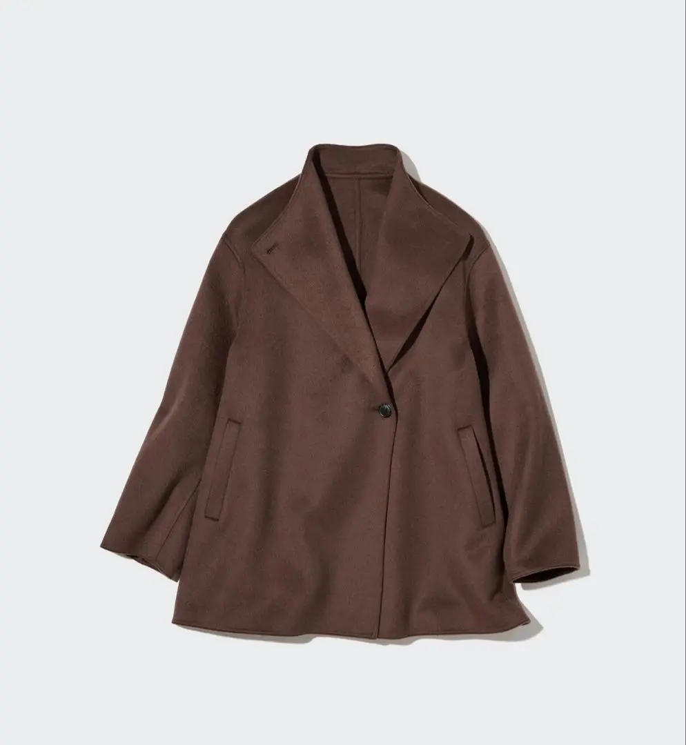 美品♡最終値下げUNIQLOダブルフェイスハーフコート ユニクロ公式 | ダブルフェイスハーフコート