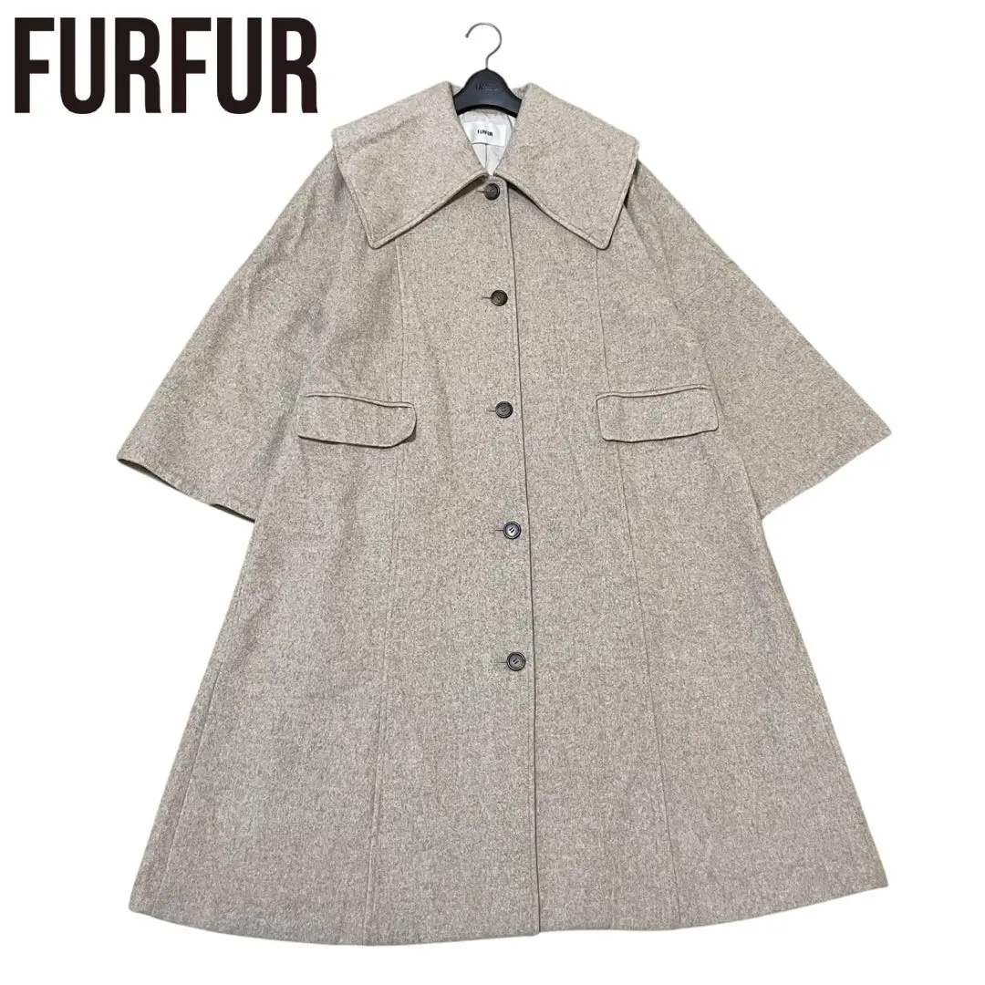ND597さ@ FURFUR 美品 ウール チェックロングコート F 2025年最新】fur fur レディース ロングコートの人気アイテム