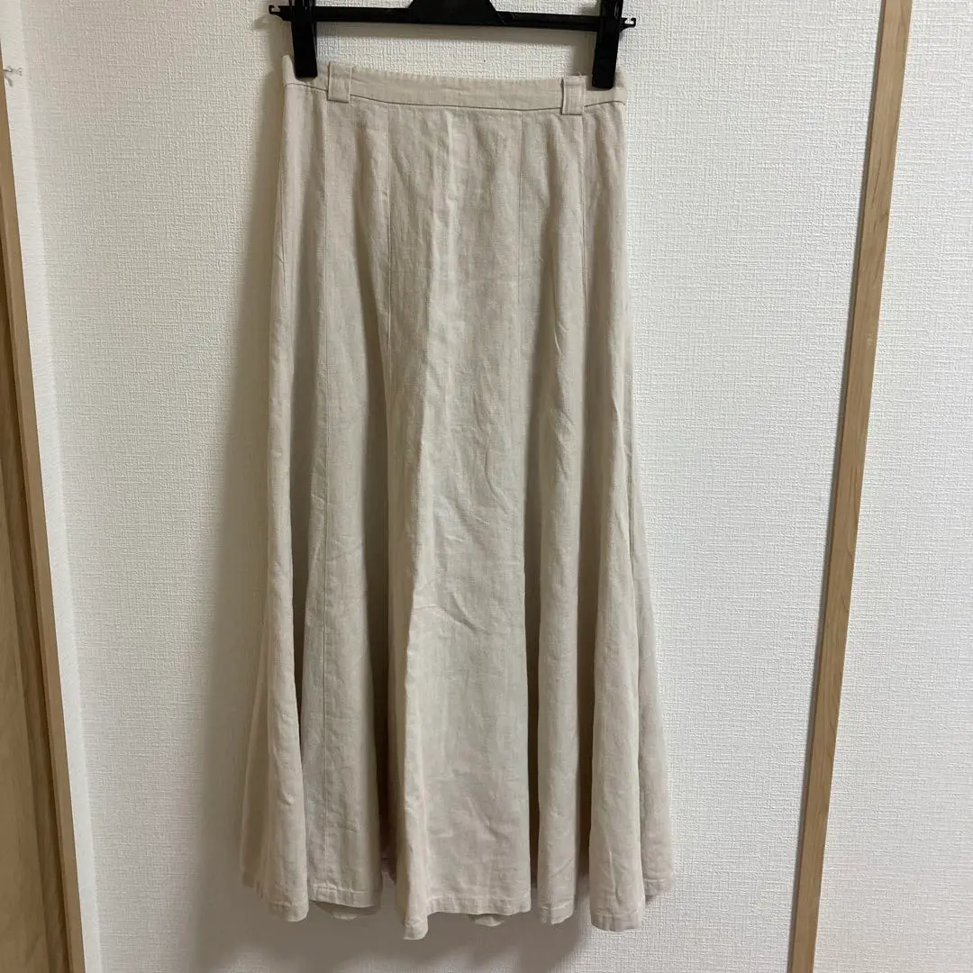 Thumbnail of LOWRYS FARM Linen Blend Flare Long Skirt, Light Beige, Free Size