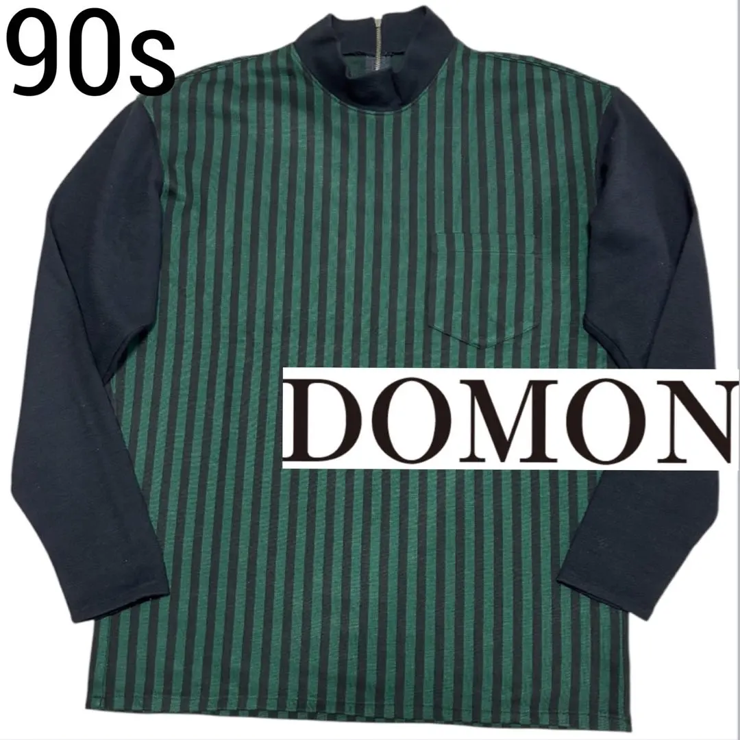 Thumbnail of 90s ■ DOMON Old Domon ■ Mock Neck Back Zipper Wool Long Sleeve T-shirt