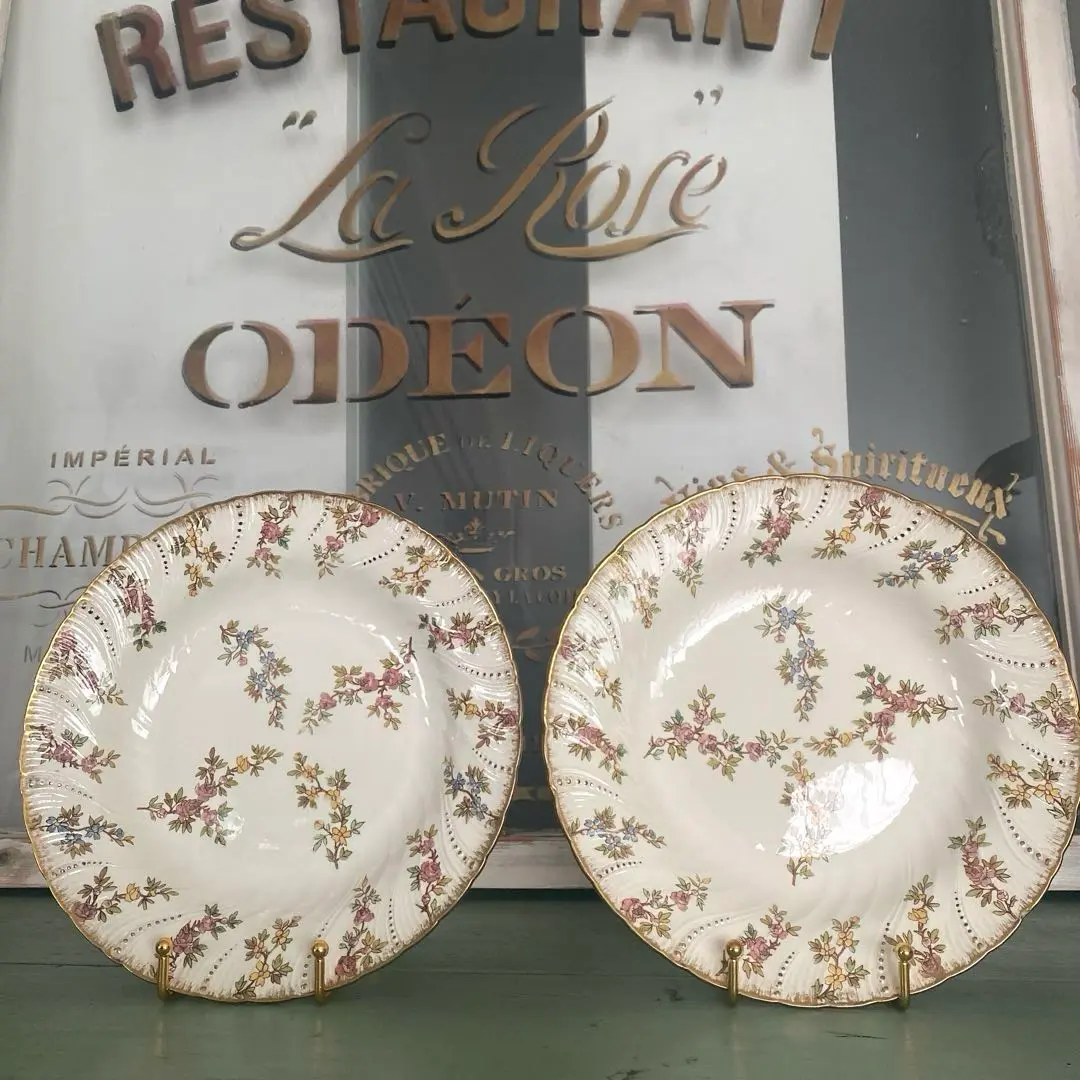 Sarreguemines　ルイ15世　プレート　フランスアンティーク【E】 アンティークプレート ルイ15世 デザート皿 LOUIS XV フランス