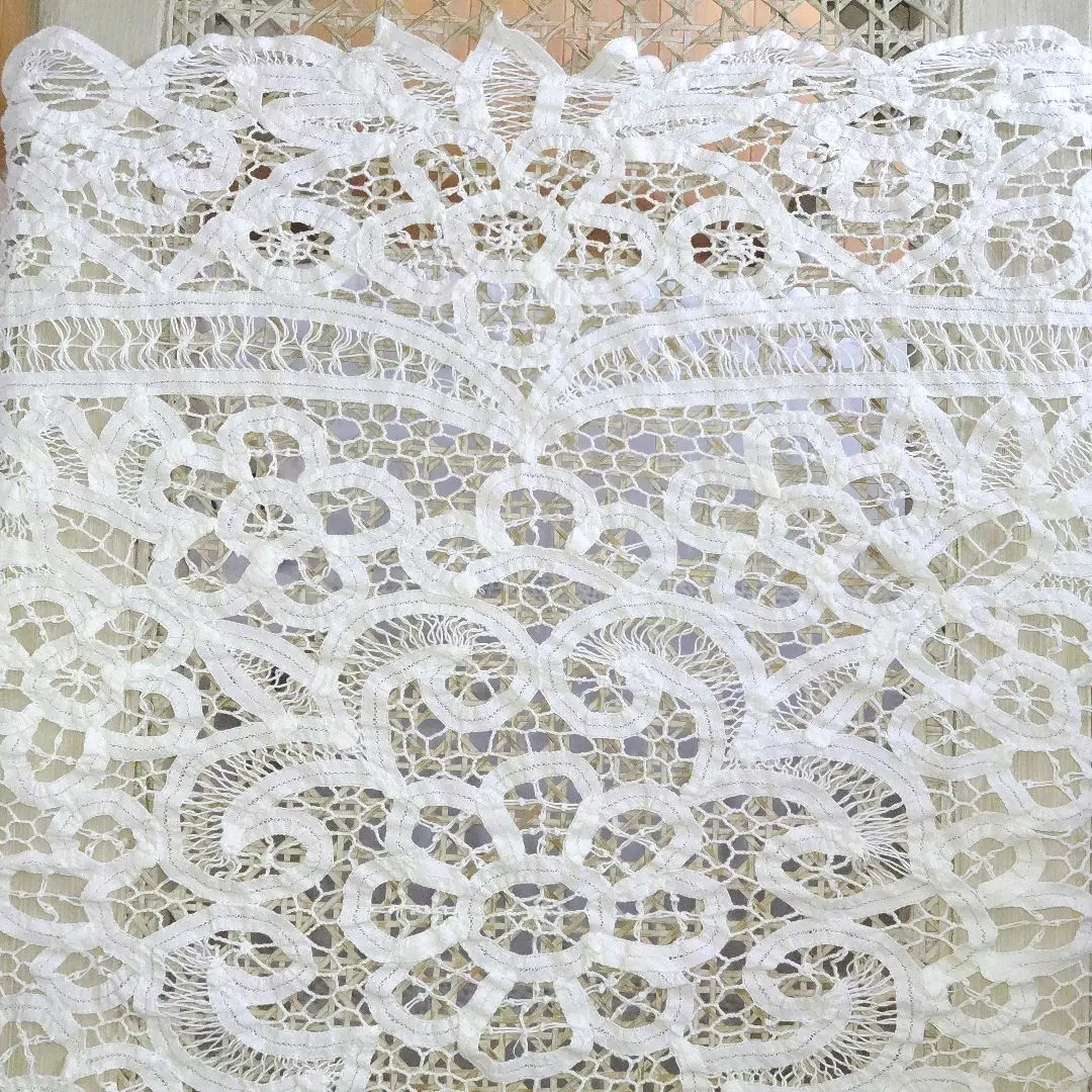 Thumbnail of Antique Cross White Floral Lace Batten Lace