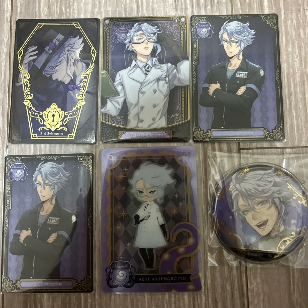 Thumbnail of Twisted Wonderland Azul Ashengrotto Card 5-piece Can Badge Set