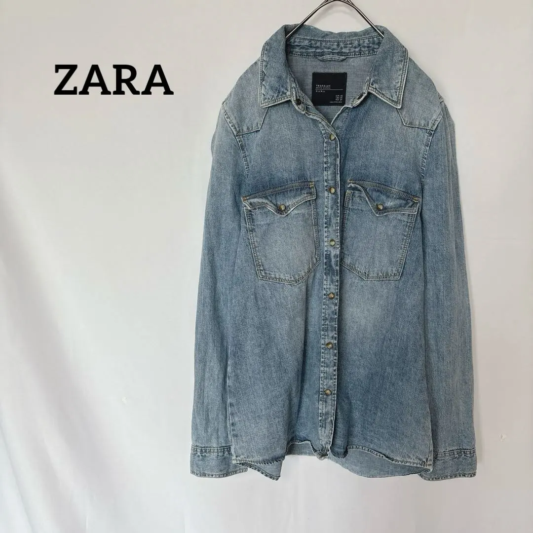 Thumbnail of ♦︎ZARA Zara Denim Shirt XS Blue Casual